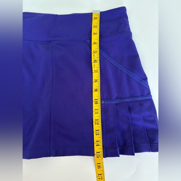 Athleta Tennis Skort Side Pleats Royal Blue Size Medium - Picture 6 of 7